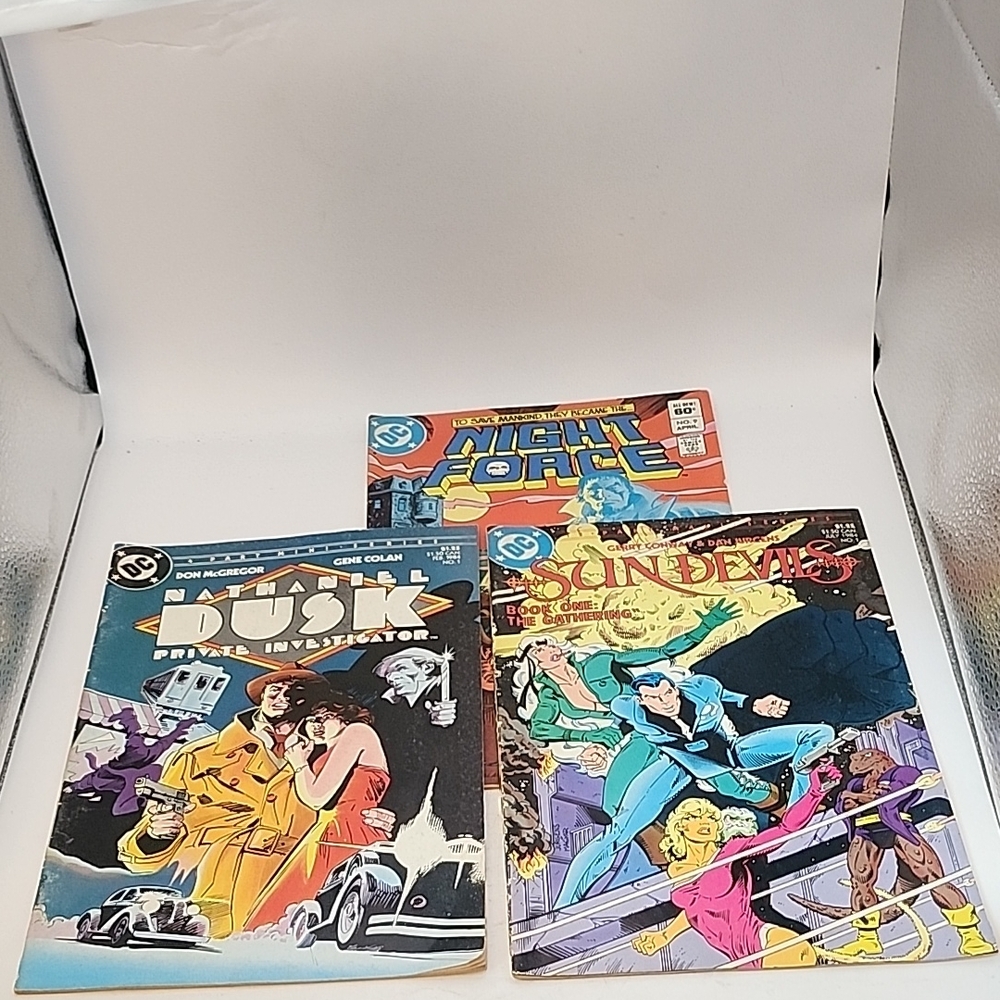 Vintage 89s DC Comics Nathaniel Dusk #1, Sun Devils #1 & Night Force #9